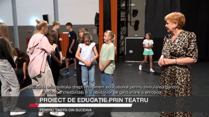 Proiect de educație prin teatru pentru tinerii din Suceava - Televiziunea regională INTERMEDIA Suceava