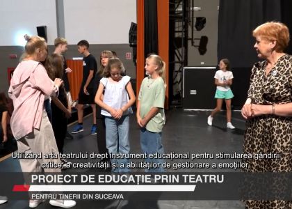 Proiect de educație prin teatru pentru tinerii din Suceava - Televiziunea regională INTERMEDIA Suceava