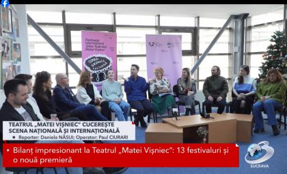 Teatrul „Matei Vișniec” Suceava, bilanț remarcabil pentru 2024 - Reportaj Antena 3 Suceava