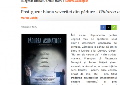 Post-guru: blana veveriței din pădure - Pădurea asumaților (Marius Dobrin - LiterNet.ro)